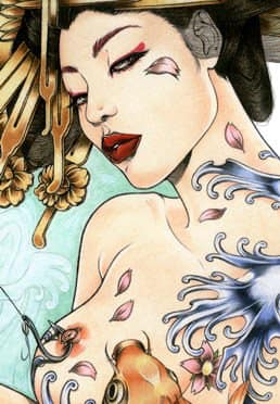 Geisha Project - Geisha with Koi Carp