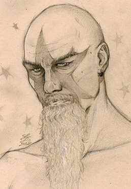Original Artworks - 2012 - Black Star - Portrait of Michael Hussar