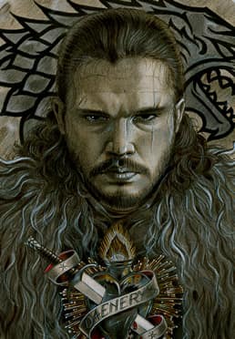 Giclée Prints - The Bleeding Heart Of Jon Snow